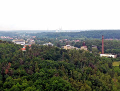 Letecký záběr na důl