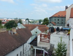 Pohled na město z bytu