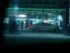 Matoušek na benzínové pumpě