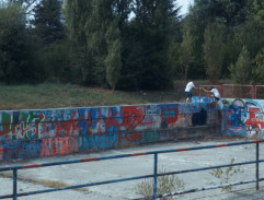 Pohled na opuštěné koupaliště