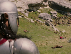 Edmund při bitvě spald z koně