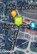 před Trojským zámkem