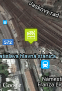 Nákládková kolej pošty nádraží Bratislava hlavná stanica