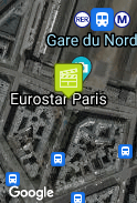 Taxi přijíždí na Gare du Nord